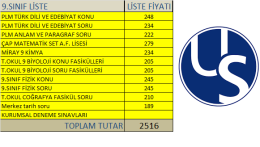 US ULUS KOLEJİ 9.SINIF YAYIN PAKETİ